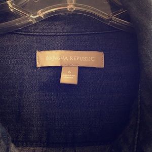 Banana Republic Dark Denim Belted Shirtdress